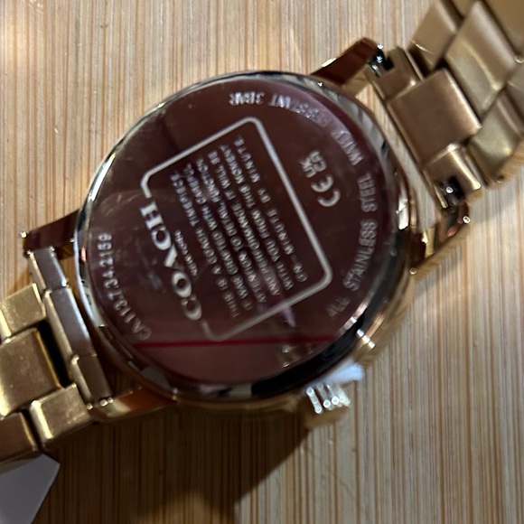 Coach Grand Watch With 36mm Navy Blue Face & Golden Bracelet - Picture 4 of 7